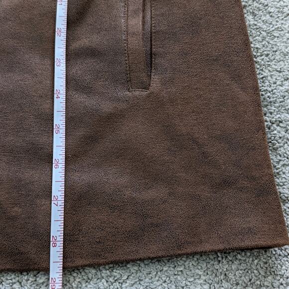 Chico's faux suede vest brown size small 4 - Picture 10 of 11